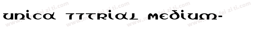 Unica 77Trial Medium字体转换